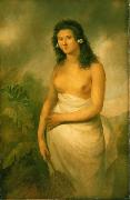 John Webber The Tahitian Princess Poedua, the daughter of Orio, Chief of Raiatea oil on canvas